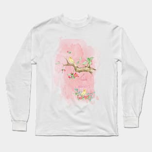 Make It Bloom Love Birds Long Sleeve T-Shirt